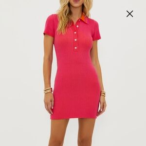 Unworn Beach Riot "Presley Dress Sunset Two Tone Rib"